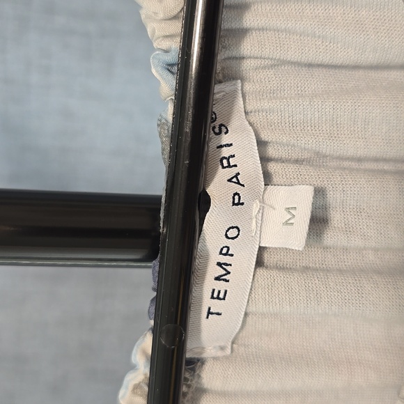 Tempo Paris Floral Blouse - Blue and Pink Boho Style Size Medium - Picture 2 of 7